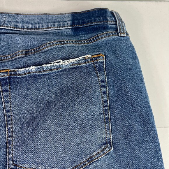 Abercrombie Fitch Jeans Womens 39x28* High Rise Ankle Straight Blue Denim Tag 35 - Picture 9 of 16